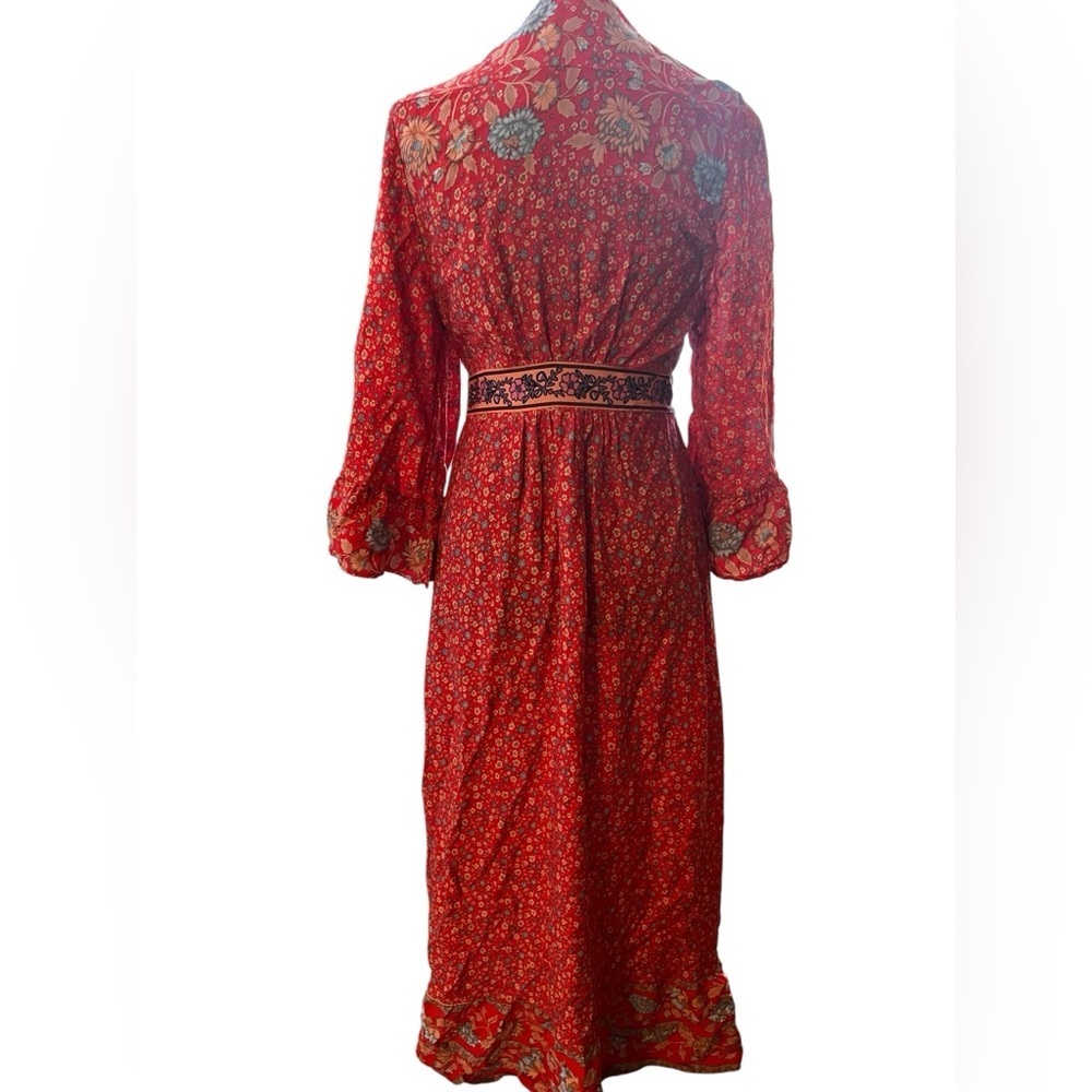 Red Floral Boho Maxi Dress NWOT - Picture 5 of 6